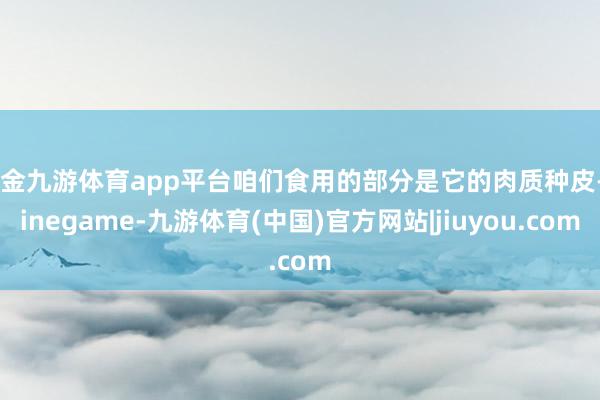 现金九游体育app平台咱们食用的部分是它的肉质种皮-Ninegame-九游体育(中国)官方网站|jiuyou.com